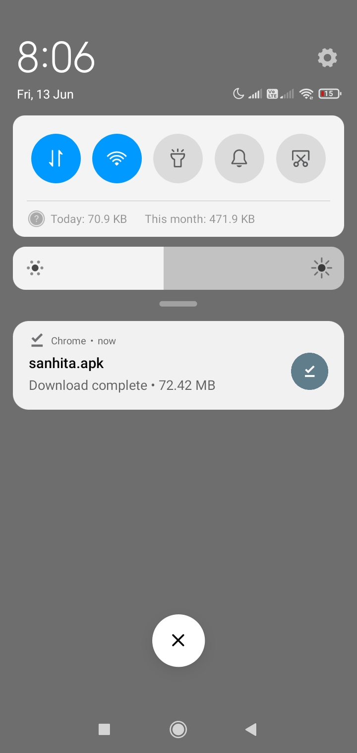 APK download complete notification